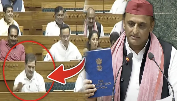 संविधान लेकर संसद पहुंच गए Akhilesh, शपथ लेकर बोली ऐसी बात देखते रहे Rahul